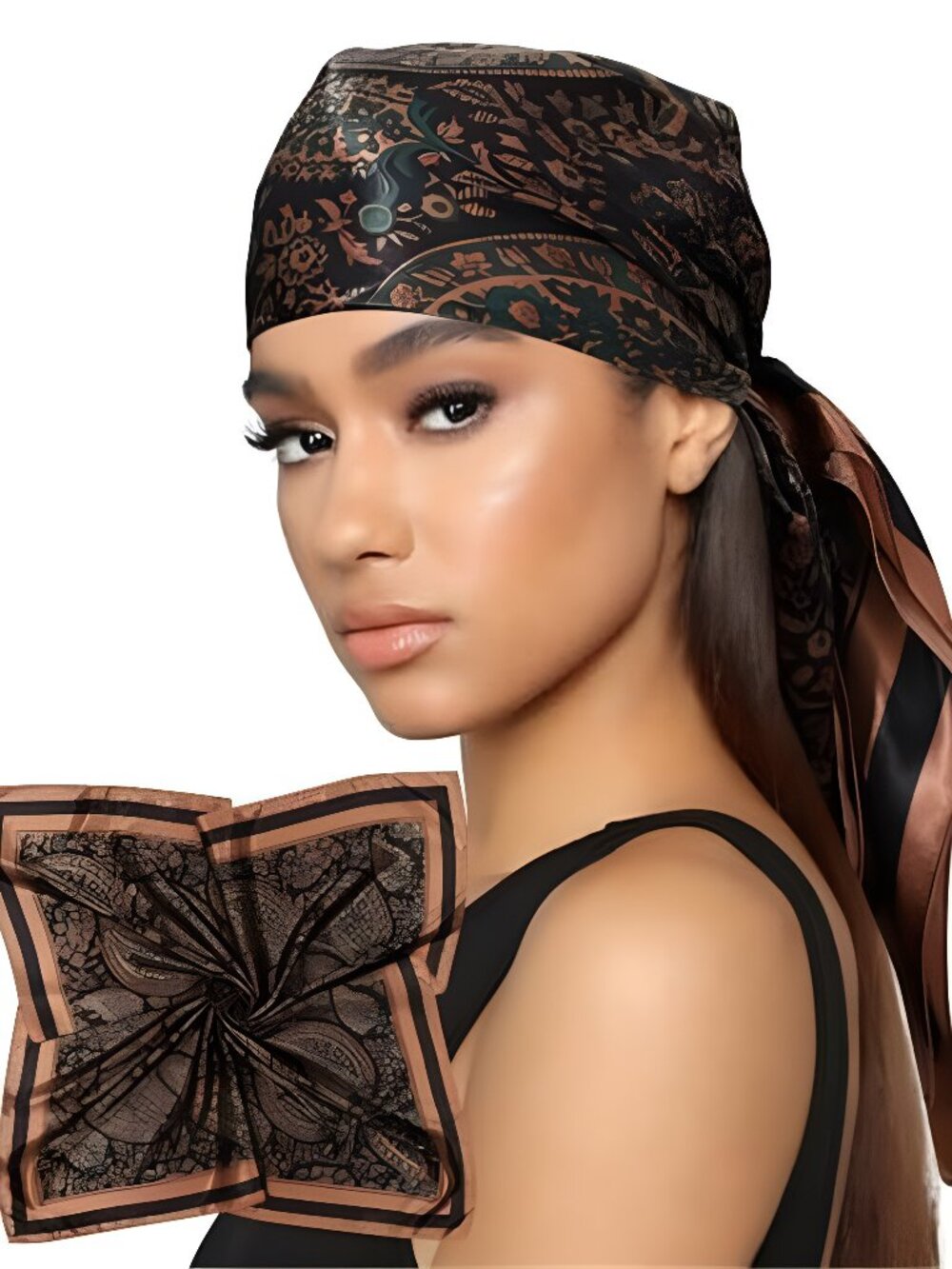 35” Satin Head Scarf for Women Like Silk Scarf for Hair Scarf Satin Hair